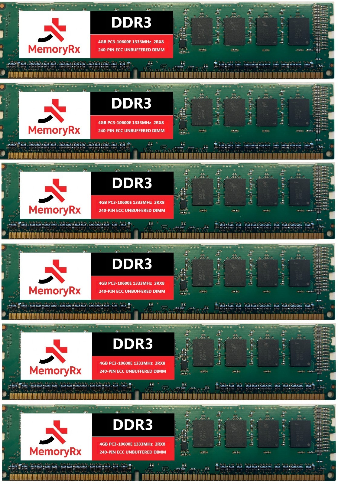 24GB (6 X4GB) DDR3 PC3-10600 ECC UNBUFFERED MEMORY FOR DELL PRECISION T3500