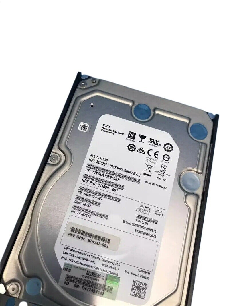 P9B44B 846590-001 NEW HPE 3PAR 8000 8TB SAS 7.2K LFF Hard Drive HDD