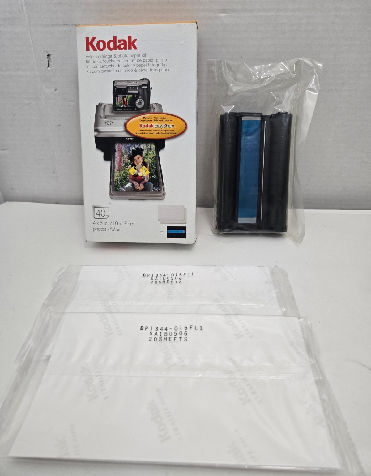 Kodak Imagelink PH-40 Color Cartridge & 4x6" Photo Paper Refill Kit