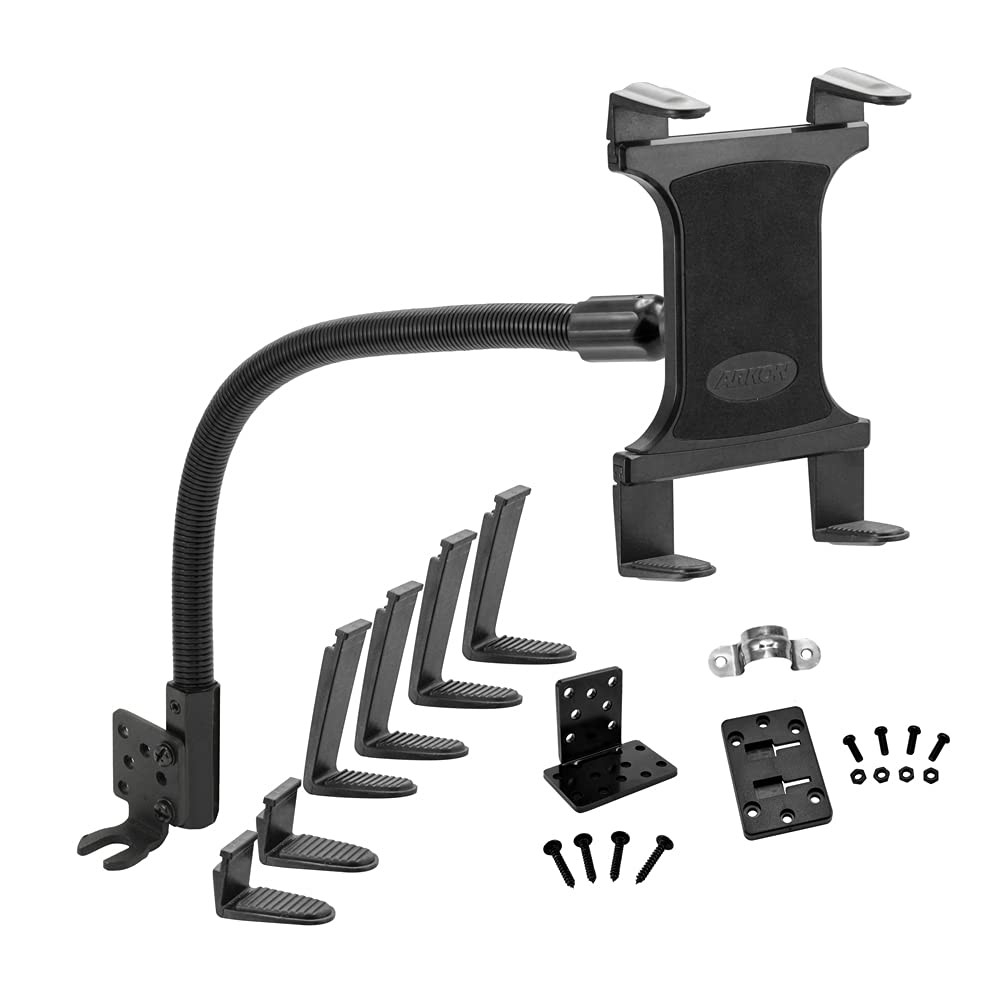 Car Tablet Mount Seat Rail Floor Heavy-Duty Arm Fits iPad Galaxy Tab Google