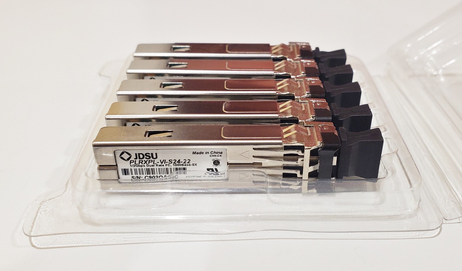 JDSU PLRXPL-VI-S24-22 1000Base-SX SFP Transceiver (Lot of 5)
