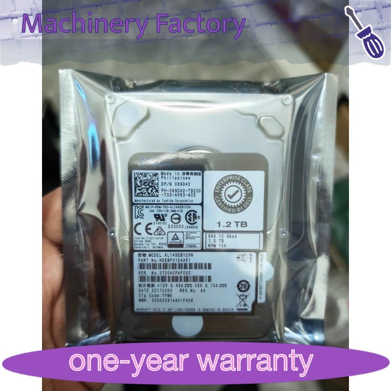 1PCS New Dell 089D42 1.2TB 10K 12GB/s SAS 2.5" HDD 89D42 Hard Drive