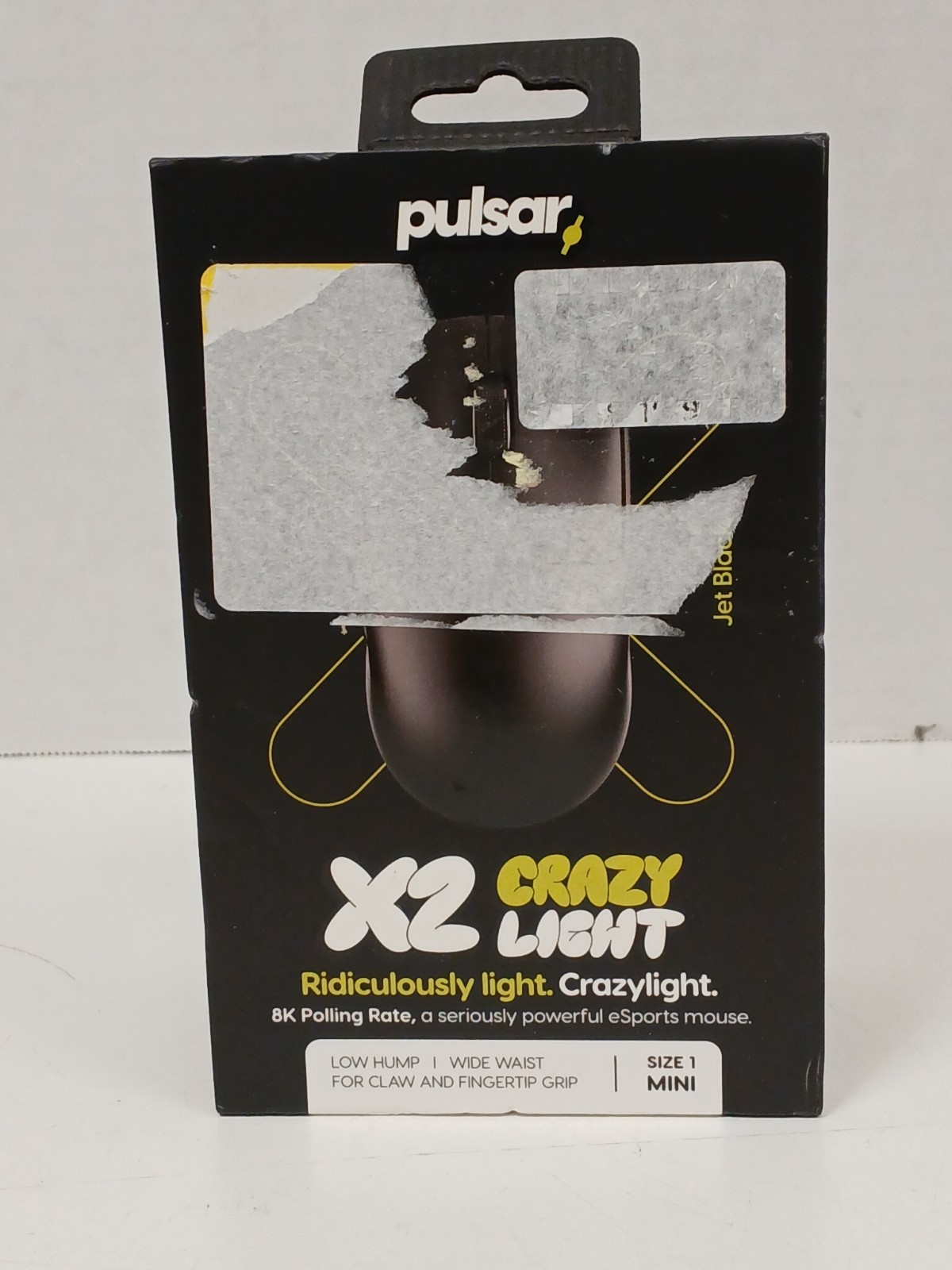 Pulsar X2 Crazy Light Wireless 8K Jet Black Mouse, Size 1 Mini