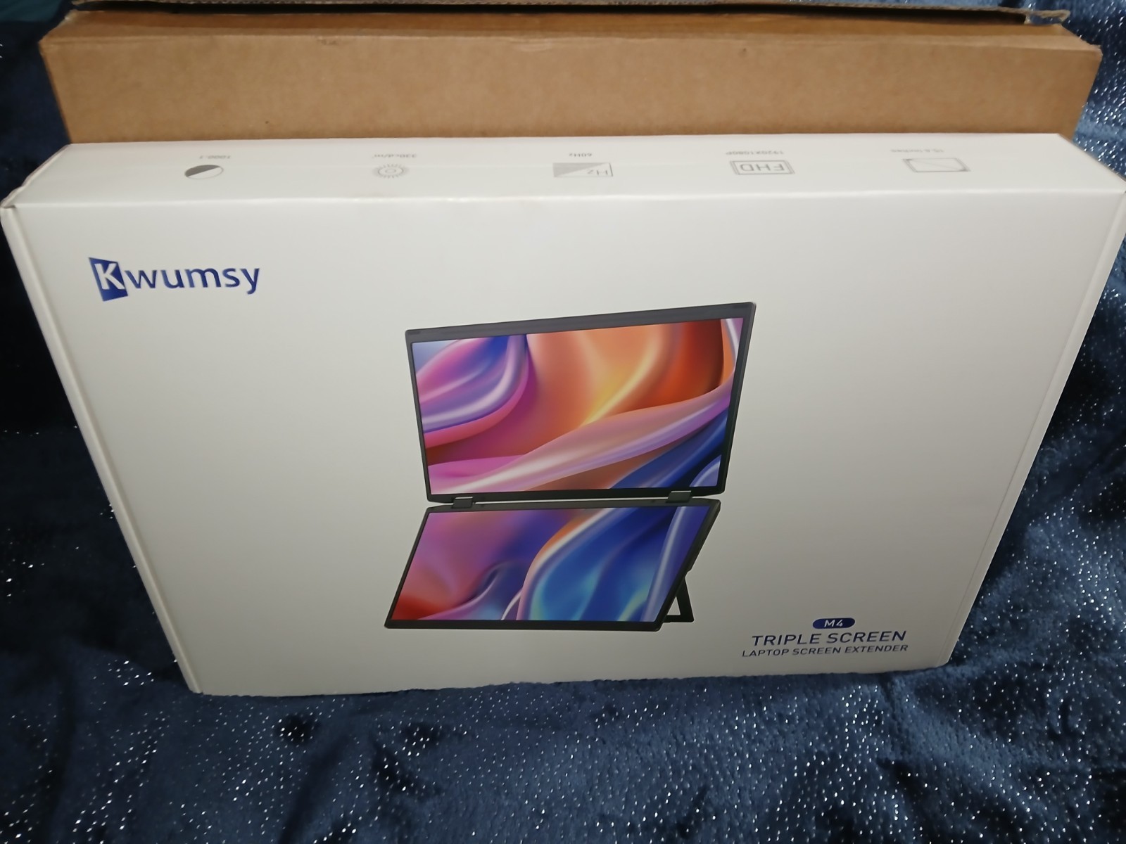 Kwumsy M4 15.6" Dual Portable Monitor Extender | 1080P FHD IPS Display