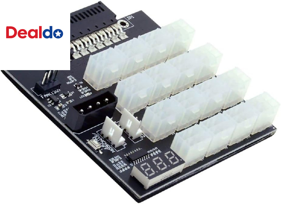 14+10Pin Flex Slot Server Power Board to 16X6Pin Power Supply Board for CHIA ETH