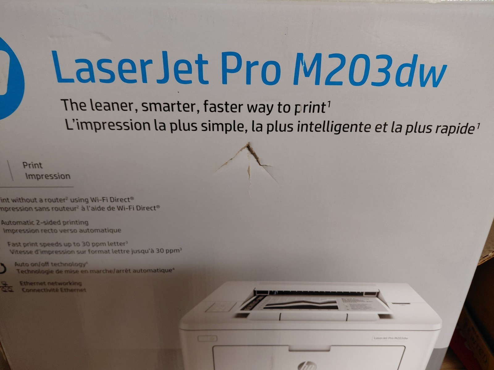 hp laserjet pro m203dw monochrome laser printer