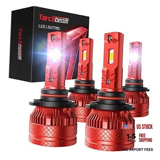 9005/HB3 9006/HB4 LED Bulbs Combo，96000LM 800% Super Brighter T6S 9005+9006