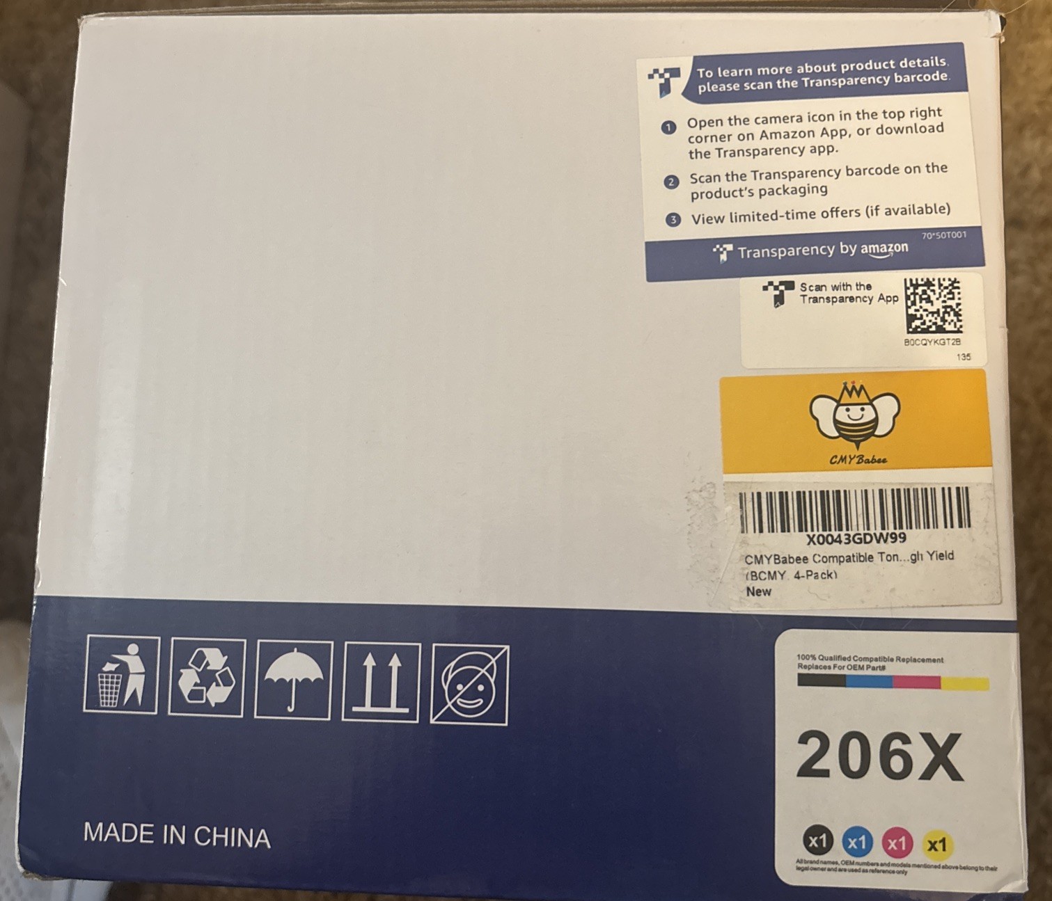 Onlyu Compatible Toner Cartridges 206X  4 Cartridge Replacements For OEM...
