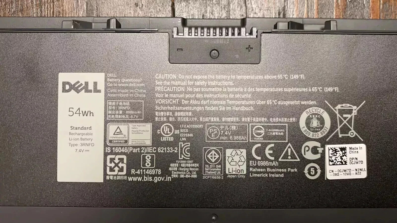 Genuine 54Wh 7.4V 34GKR Battery For Dell Latitude E7440 E7420 G0G2M T19VW PFXCR