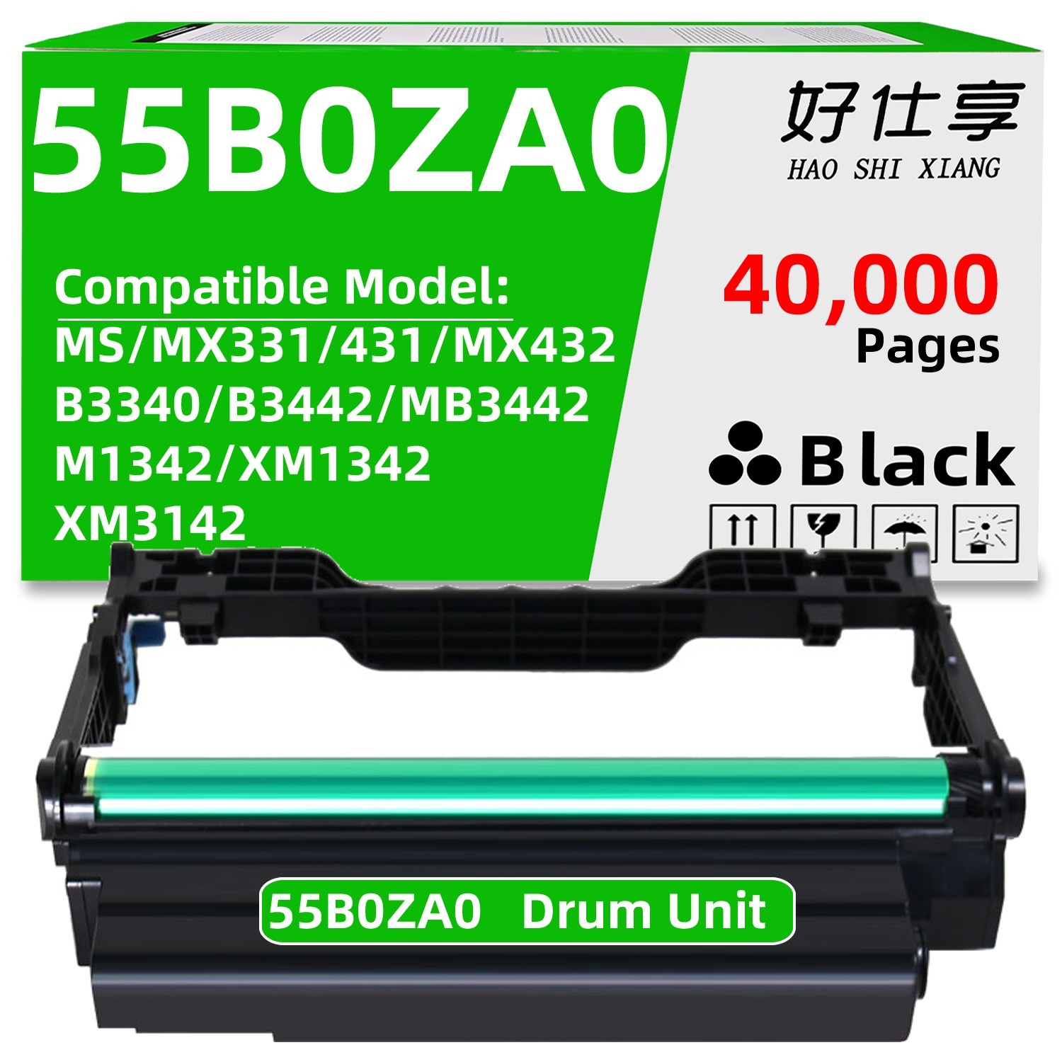 55B0ZA0 Drum Unit Compatible  for Lexmark MS331 MS431 MX331 MX431 MX432 XM3142