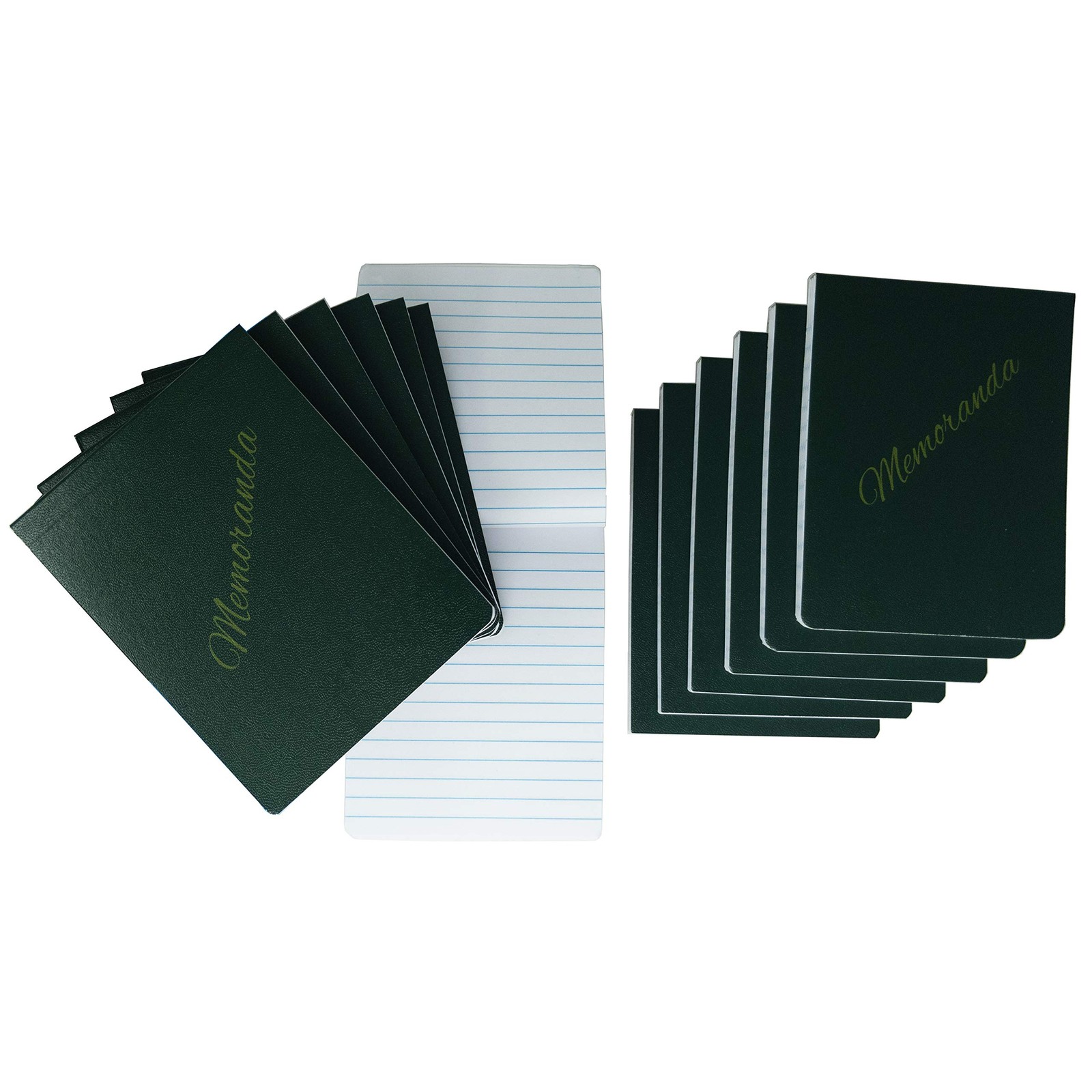Tacticai 12-Pack Green Military Memorandum Book, 3.25” x 4.5” - 144