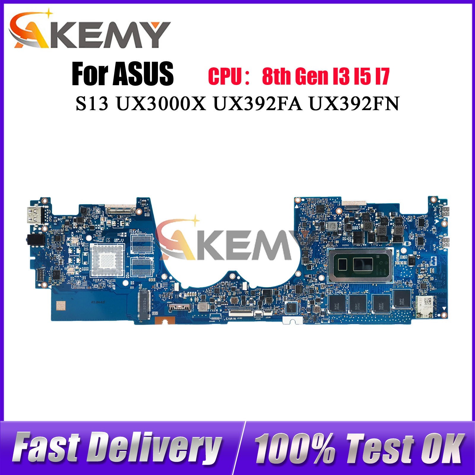 UX392FA Motherboard For ASUS UX392FN UX3000X UX392F Mainboard W/i3 i5 i7 CPU