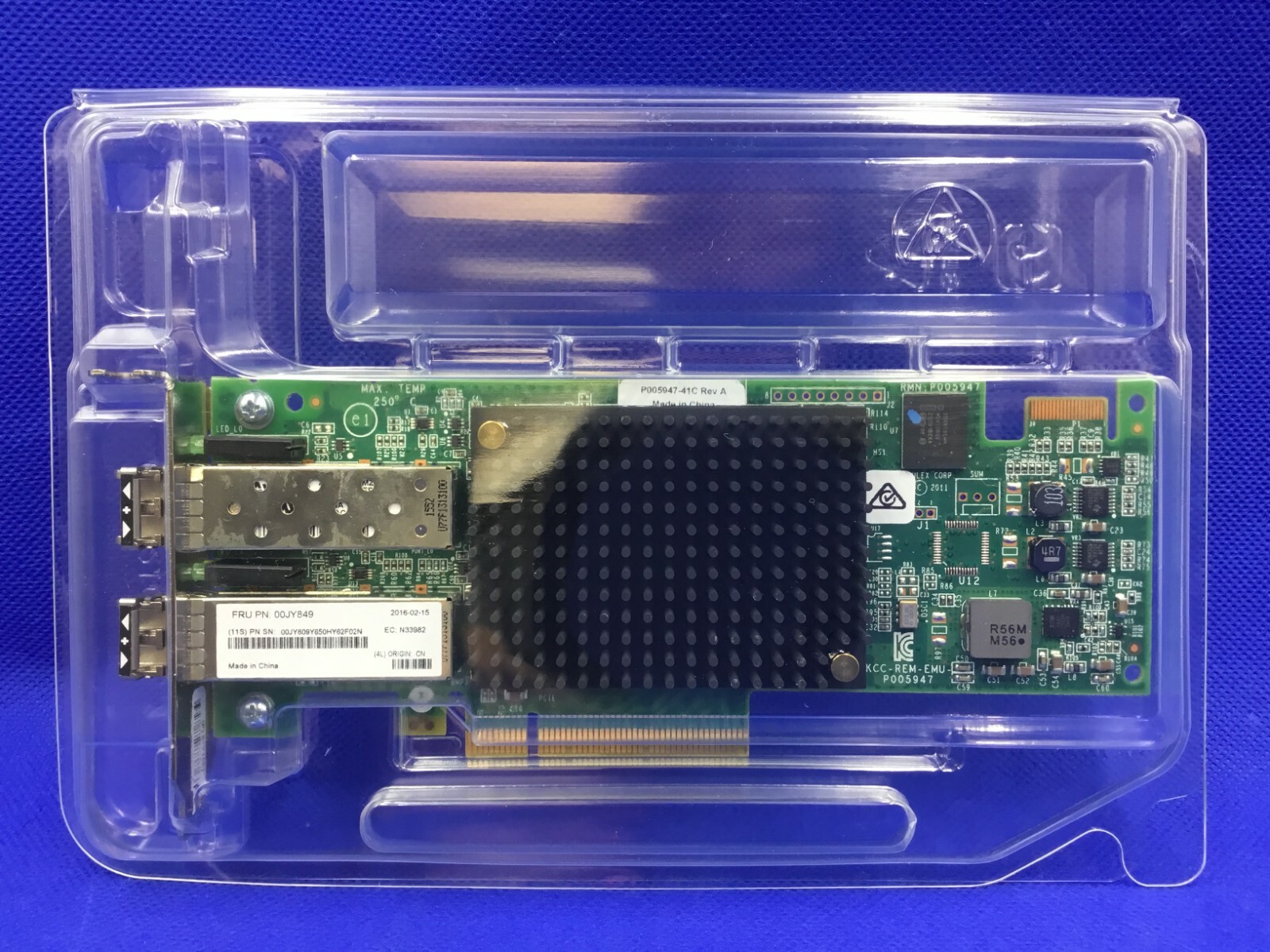 LPE16002 LENOVO 00JY849 EMULEX 16GB 2P FC HBA WITH SFP 00JY809