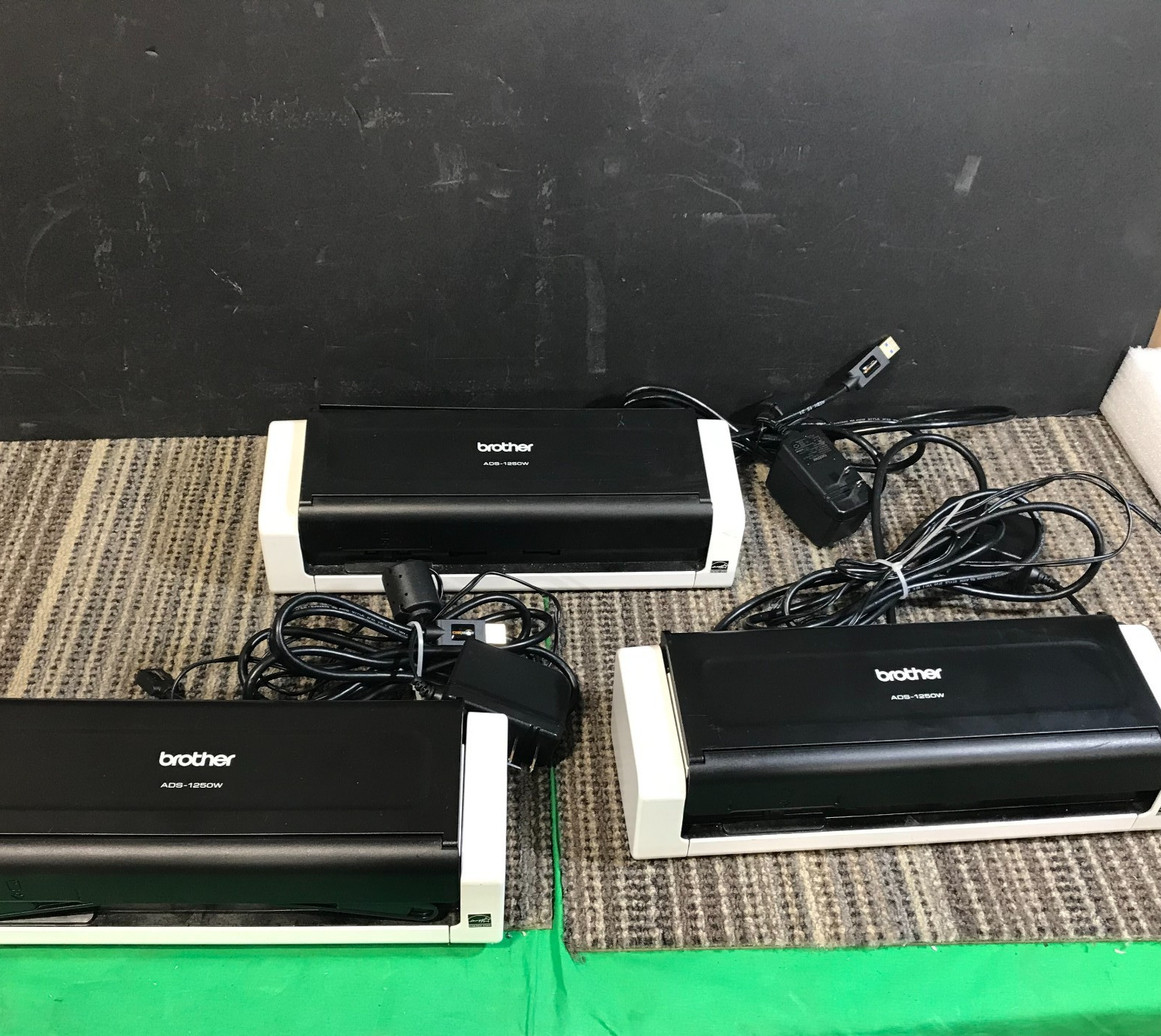 (LOT OF 3 ) Brother ADS-1250W Wireless Compact Desktop Scanner *