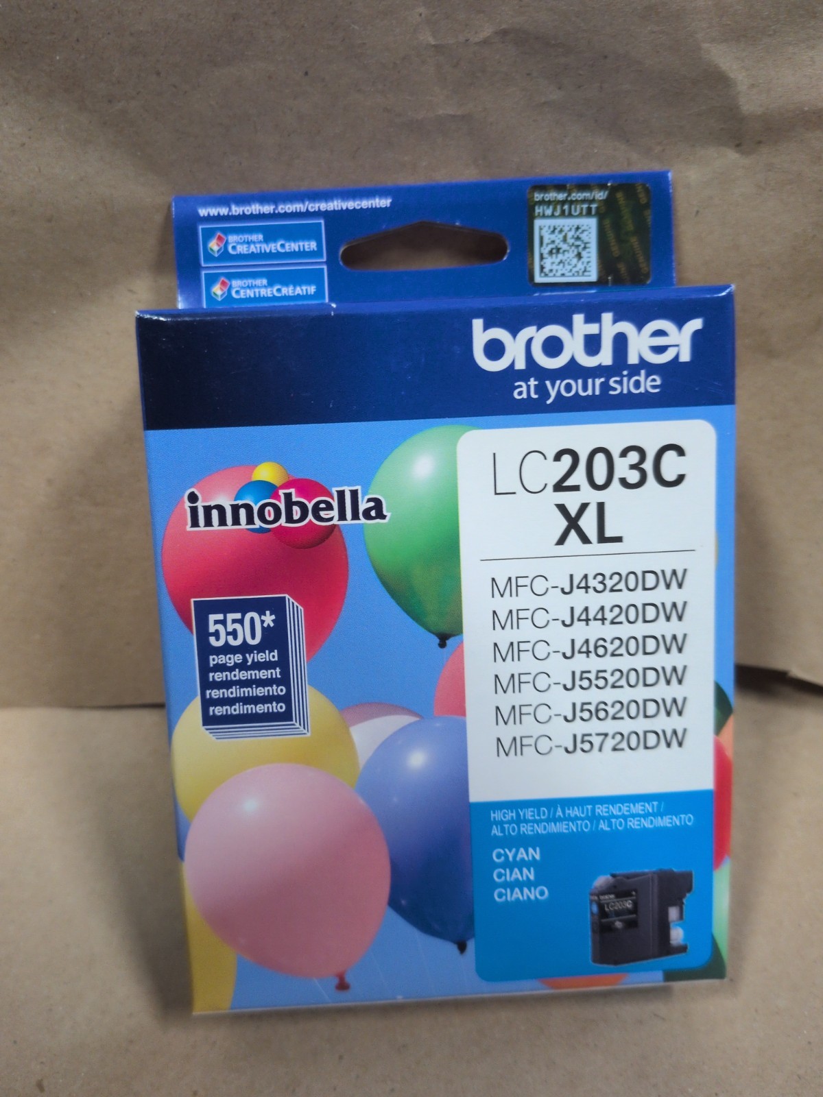 New Brother LC203BK XL High-Yield Ink Cartridge Black Genuine