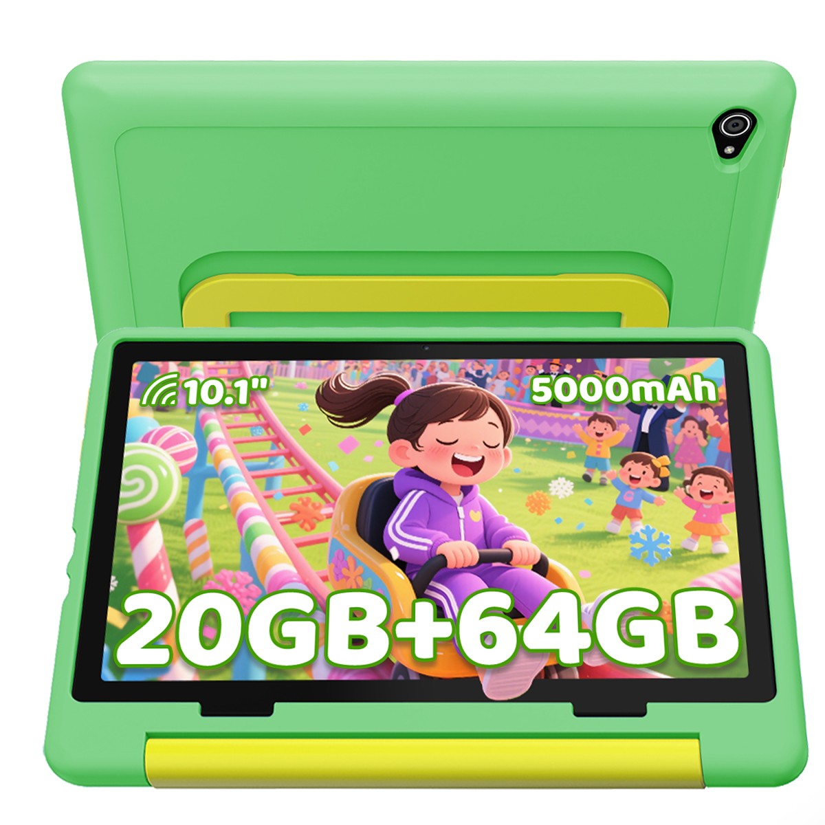 10.1" Kids Tablet 20GB+64GB Wi-Fi 6/5G 5MP+8MP Octa-Core Time Control Green/Pink
