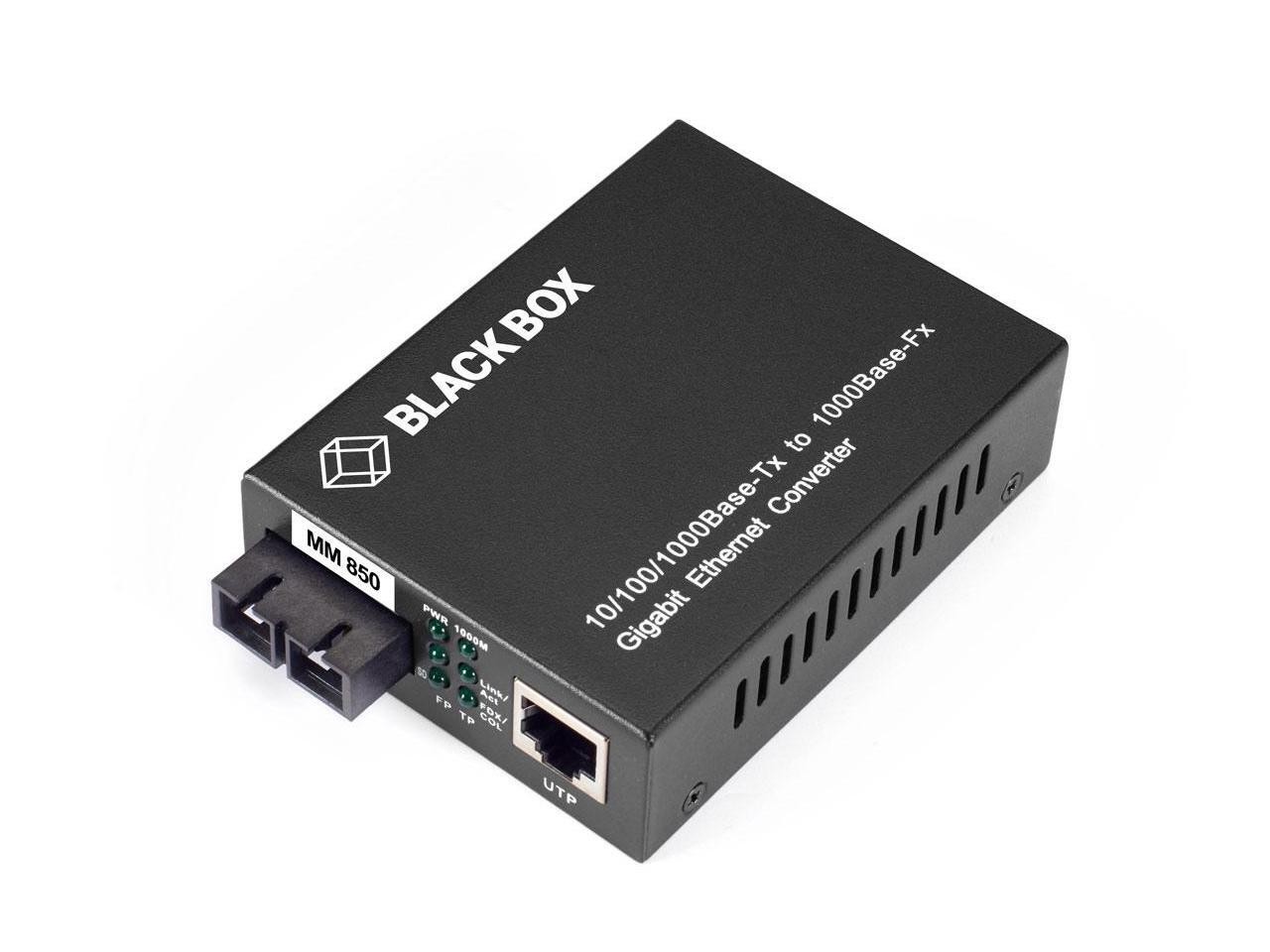 Black Box Pure Networking Transceiver Media Converter 1 x Network (RJ-45) - 1 x
