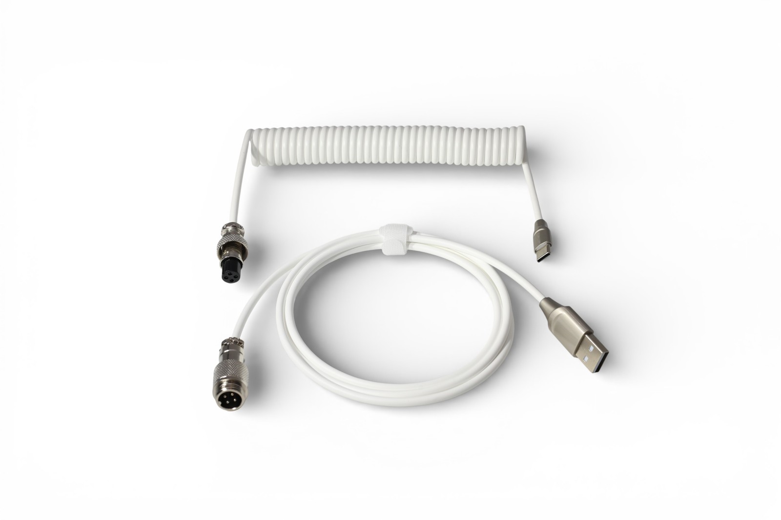 10ft USB-C to USB-A 3.0 Mechanical Keyboard Cable 3M Aviator Connectors White