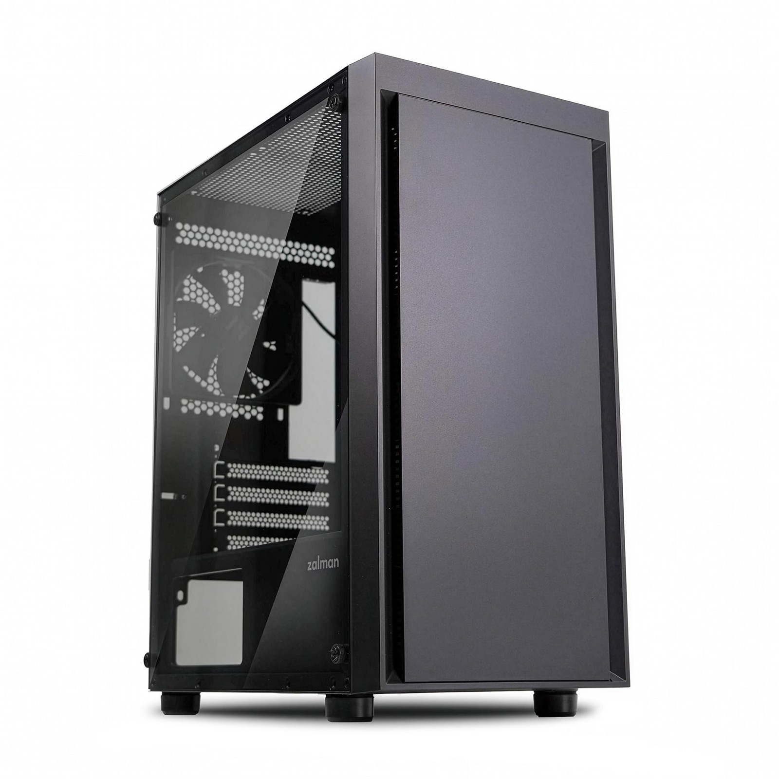 Zalman T3 Compact Mini Tower Micro Desktop PC Case, 2 x 120mm Fans Pre-Installed