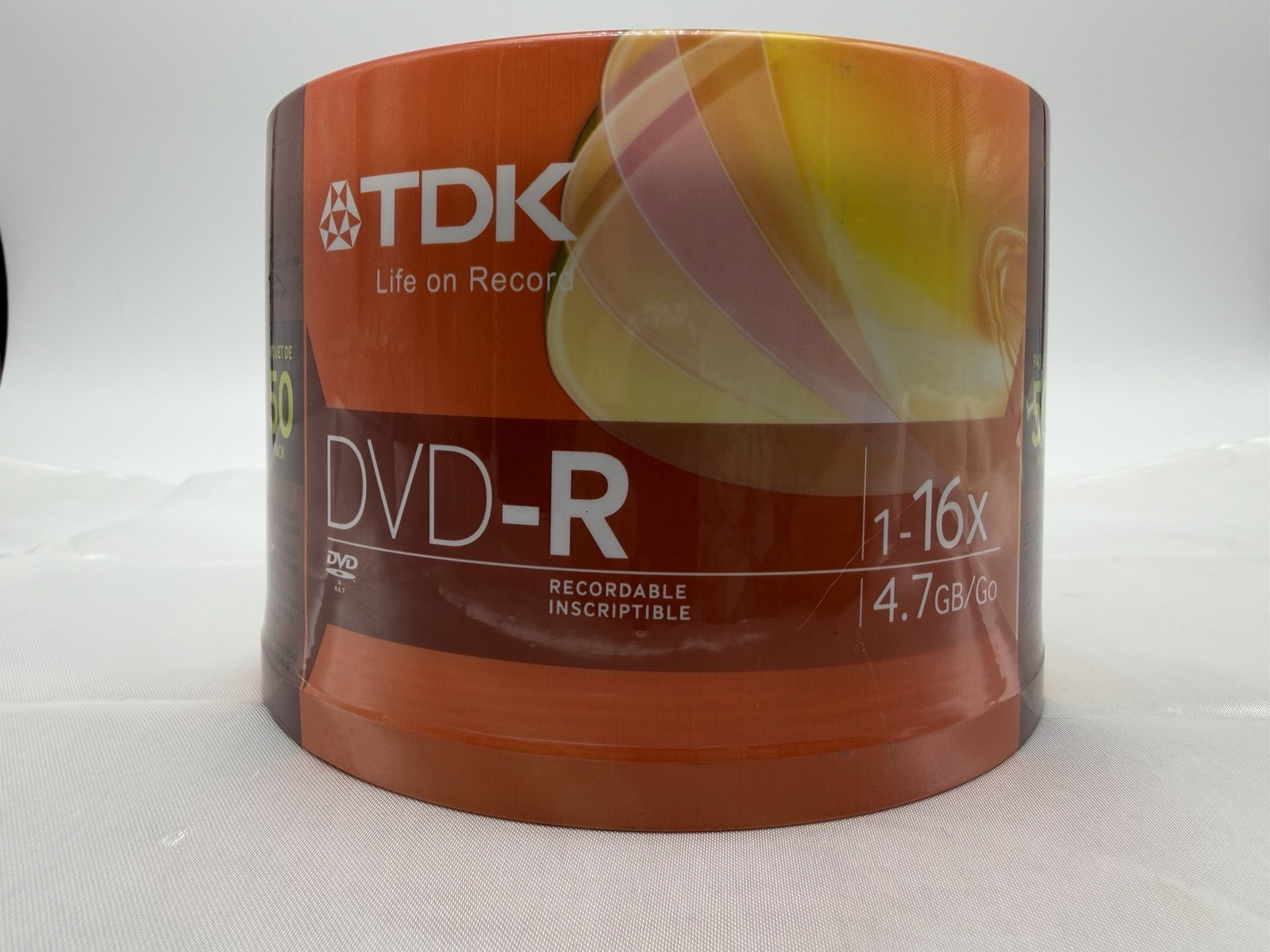 Blank DVD TDK DVD-R 50 Pack 1-16x 4.7GB Recordable Writable Discs Spindle sealed