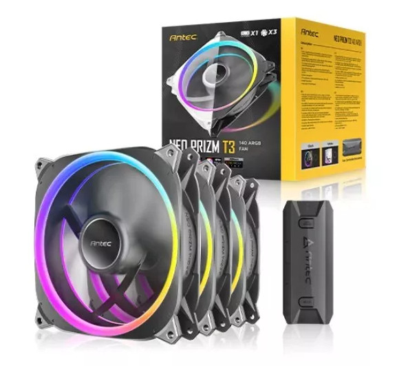 Antec Neo PRIZM T3 140 PWM ARGB with controller 3 pcs fan / Express / Genuine