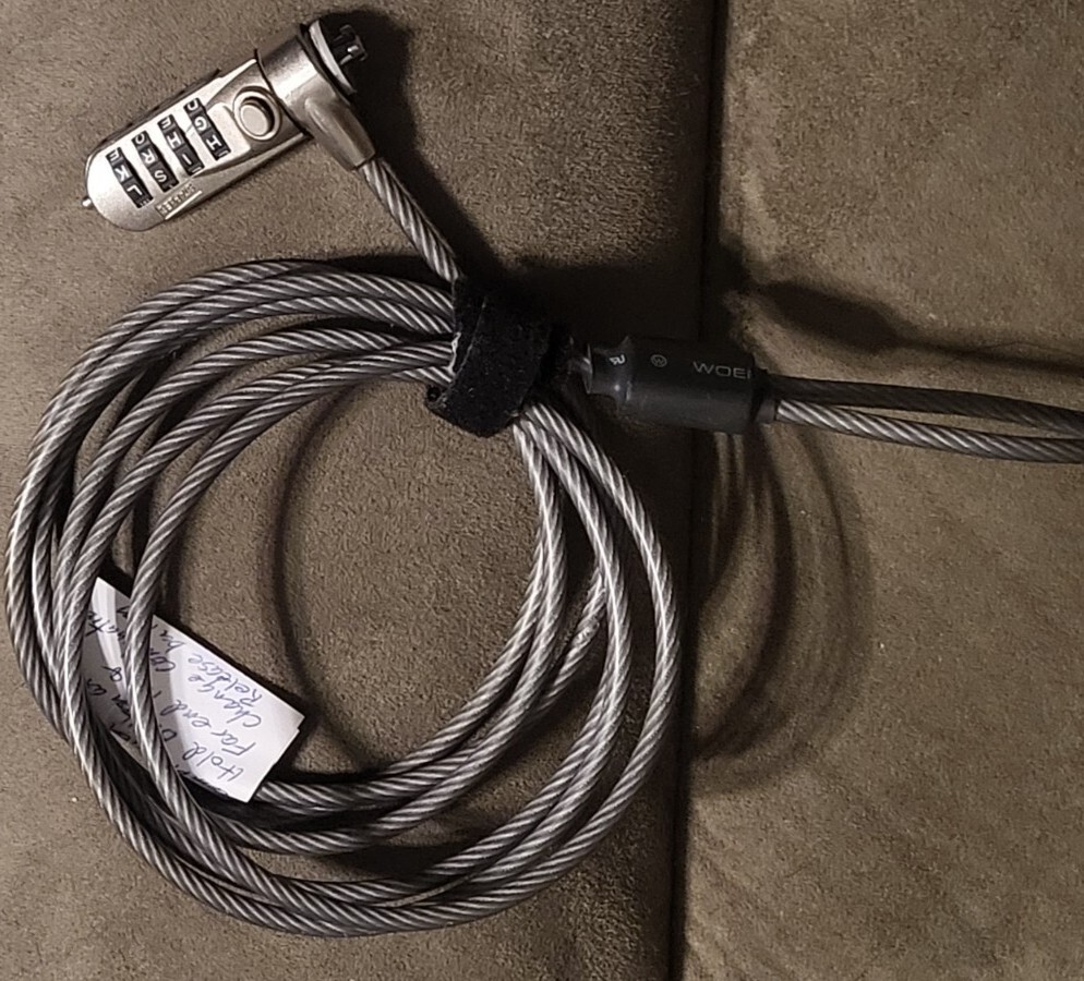 Staples Combination 6.5 Feet Cable Lock Laptop Computers