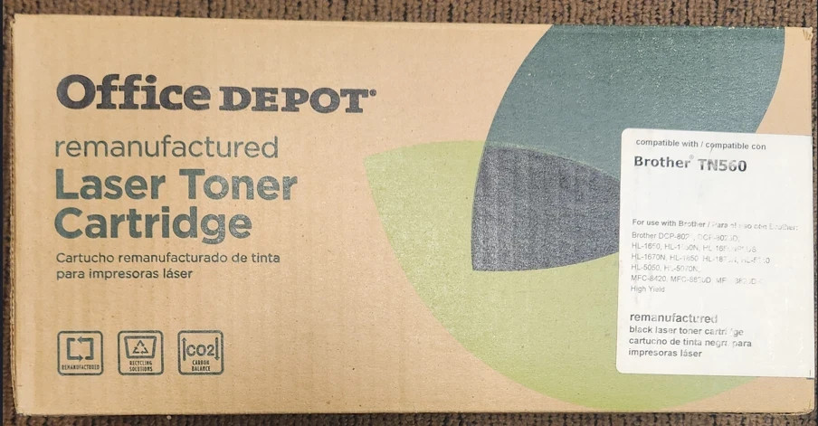 Brother TN-560 Office Depot Brand Laser Toner Cartridge (NEW In Box)