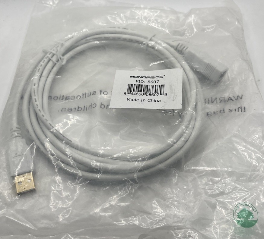 Lot of (26)  Monoprice 6ft 32AWG Mini DisplayPort to DisplayPort Cable, White