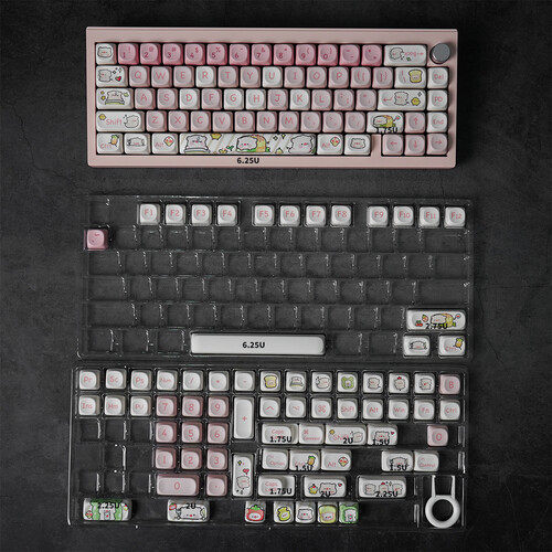 MOA Pink Pig Theme Keycaps142Pcs/set PBT MOA Profile