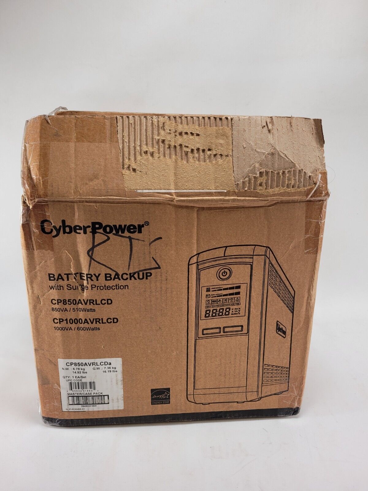 CyberPower CP850AVRLCD-R 850 VA 510 Watts Battery Backup W/ Surge Protection