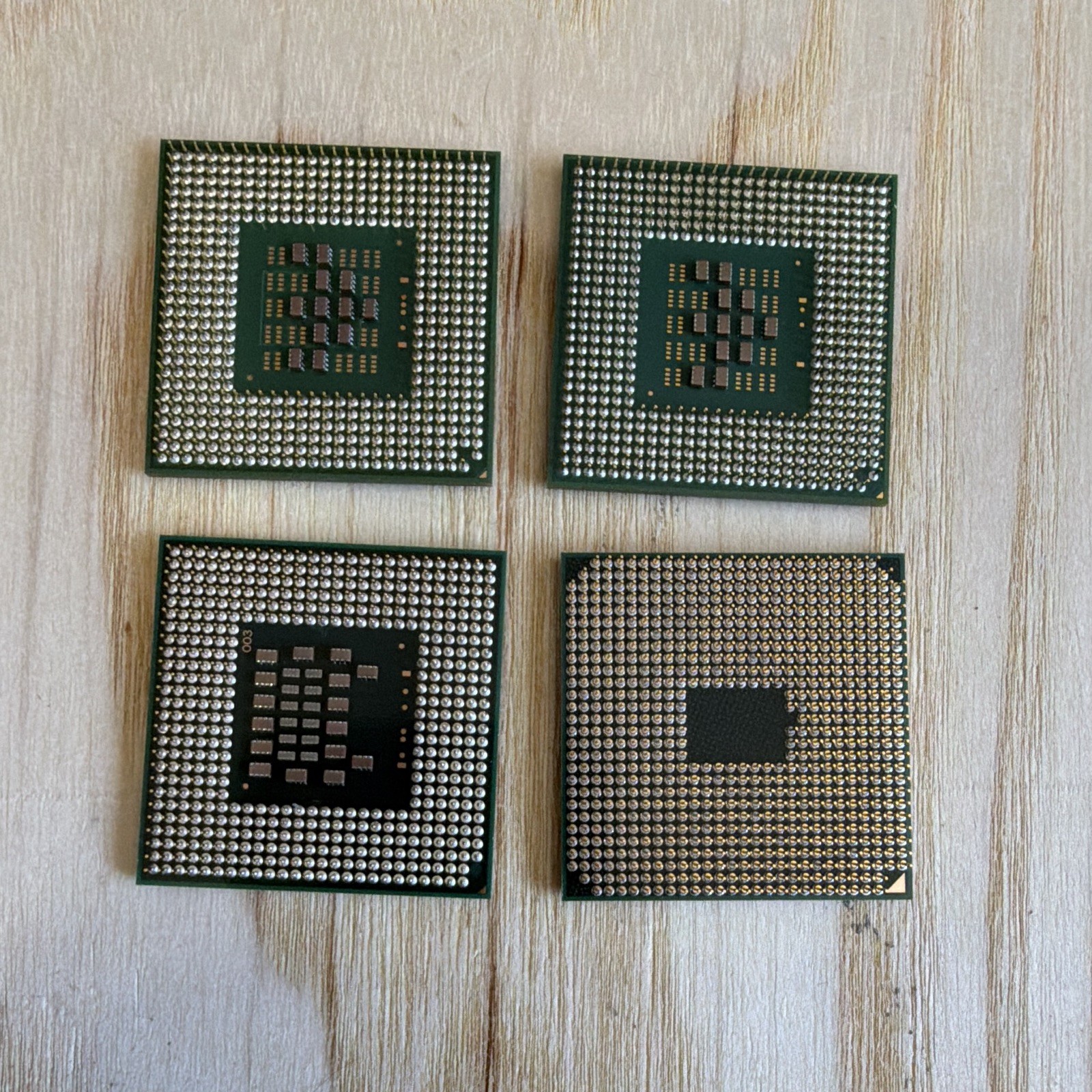 Lot of 4 Intel Pentium CPU Processors Untested