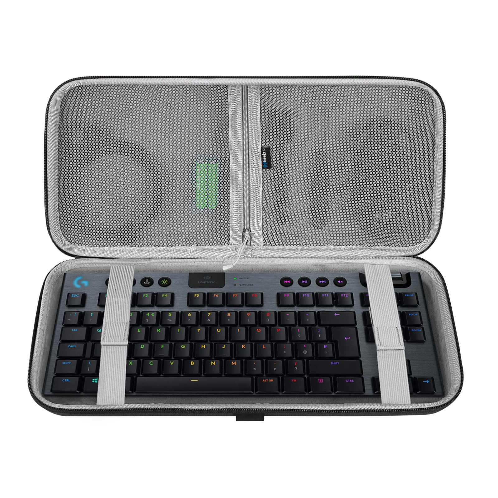 Geekria Tenkeyless Keyboard Case, Hard Shell Travel Carrying Bag for 87 Keyboard