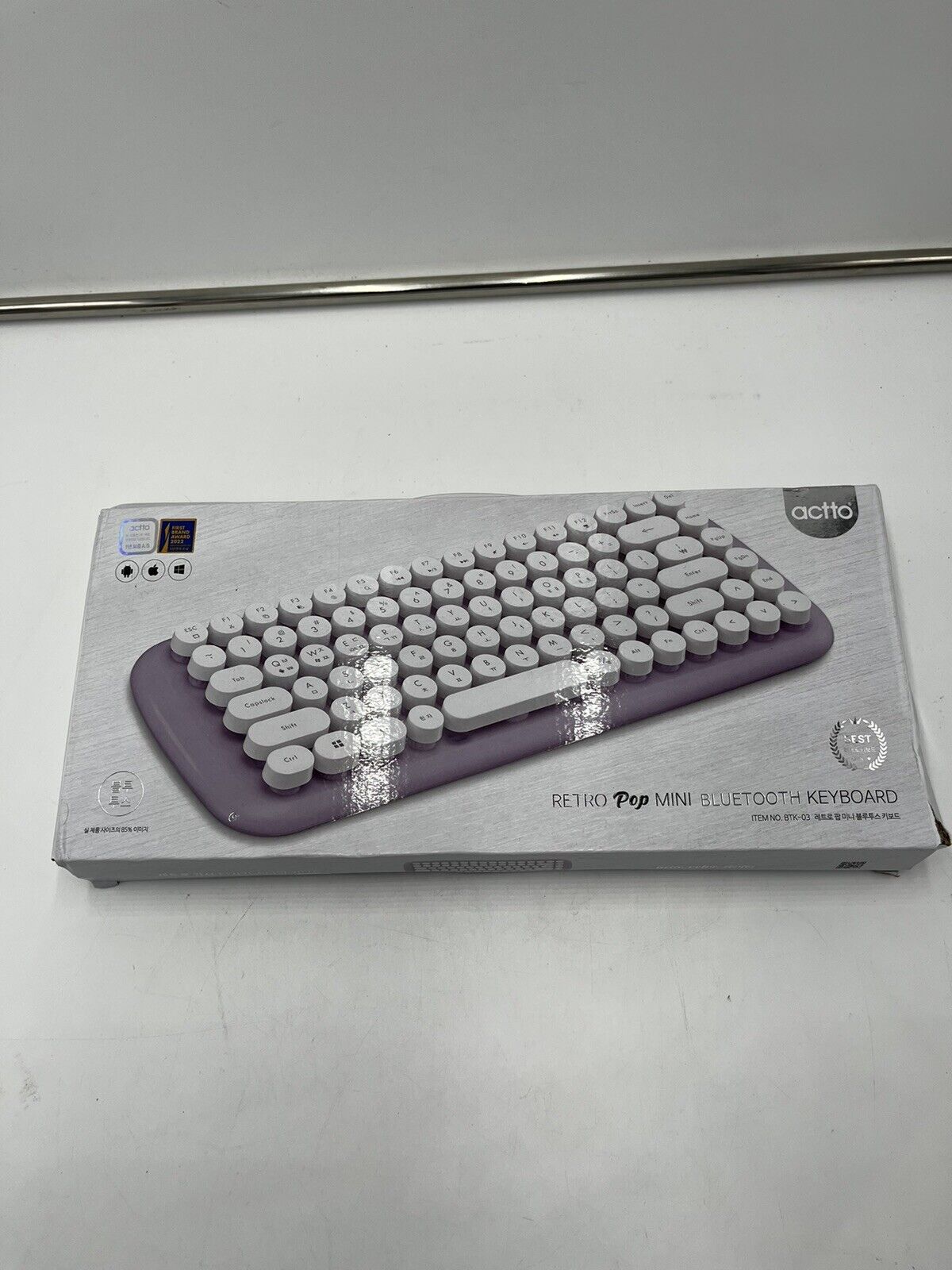 Retro Pop Mini Bluetooth Keyboard BTK-03 (light purple )