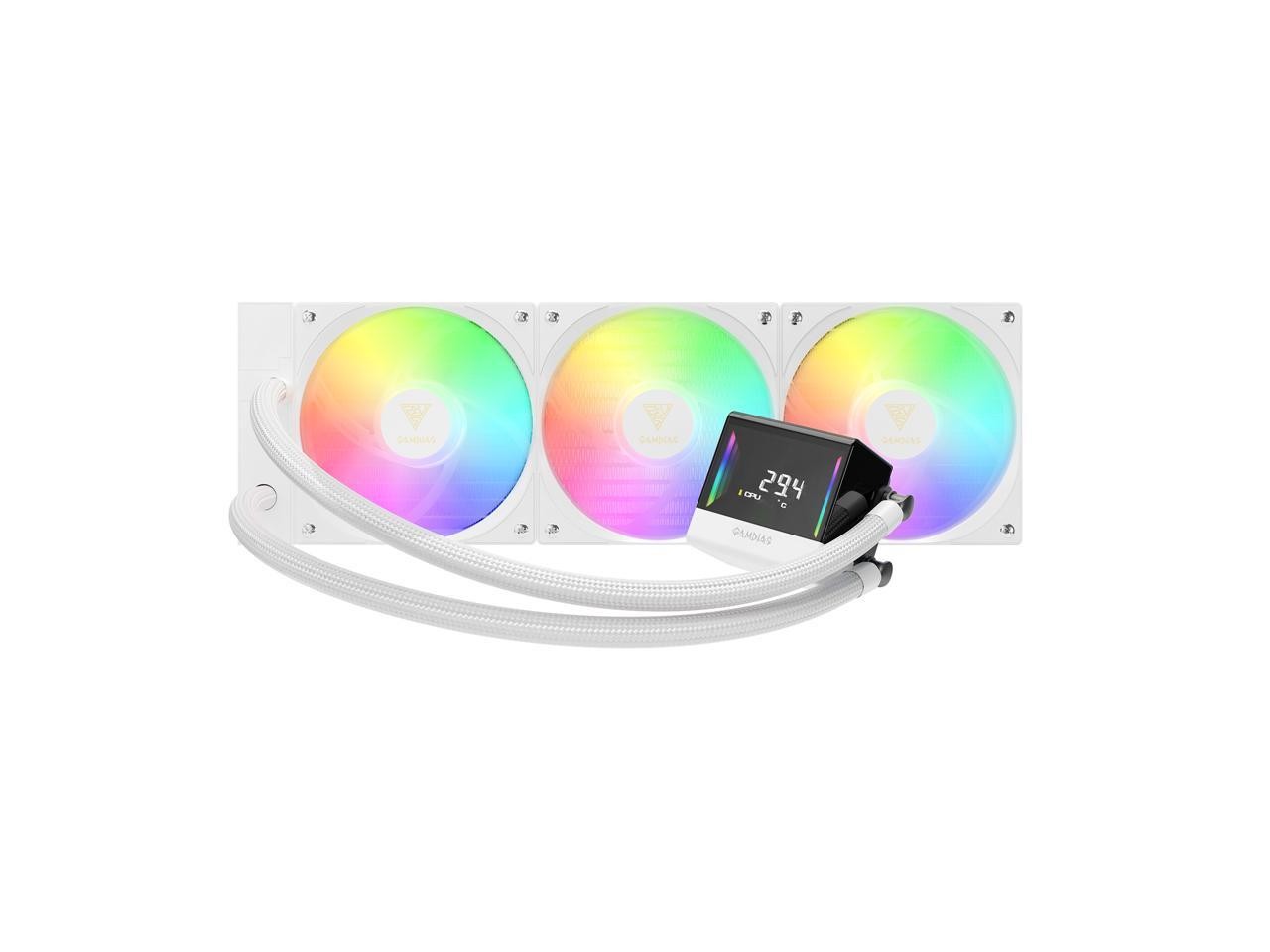Gamdias GDCHIONEE4360V2WH Chione E4 360mm V2 AIO Liquid CPU Cooler - White