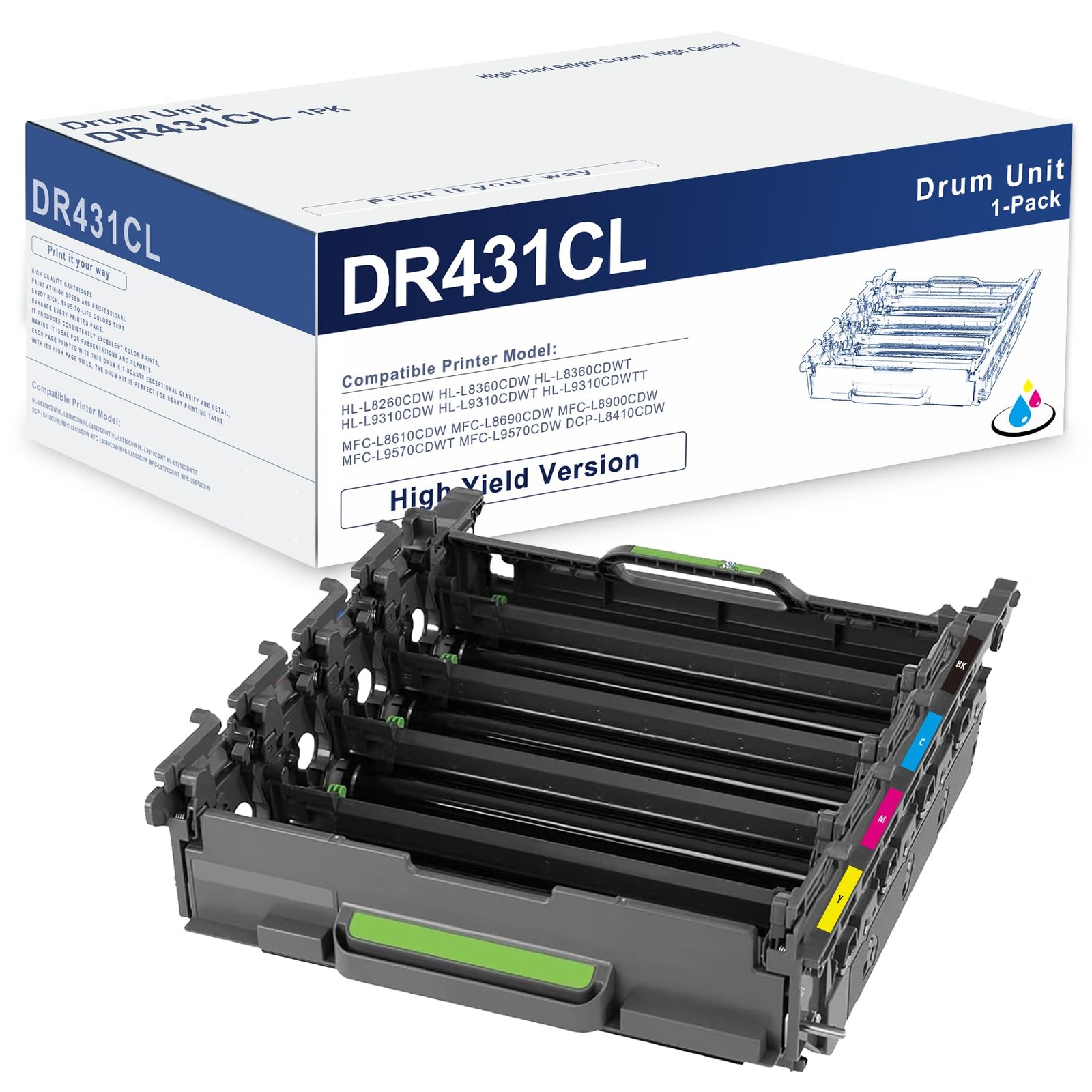 DR431CL Drum Unit Replacement for Brother DR431CL for MFCL8900CDW Drum