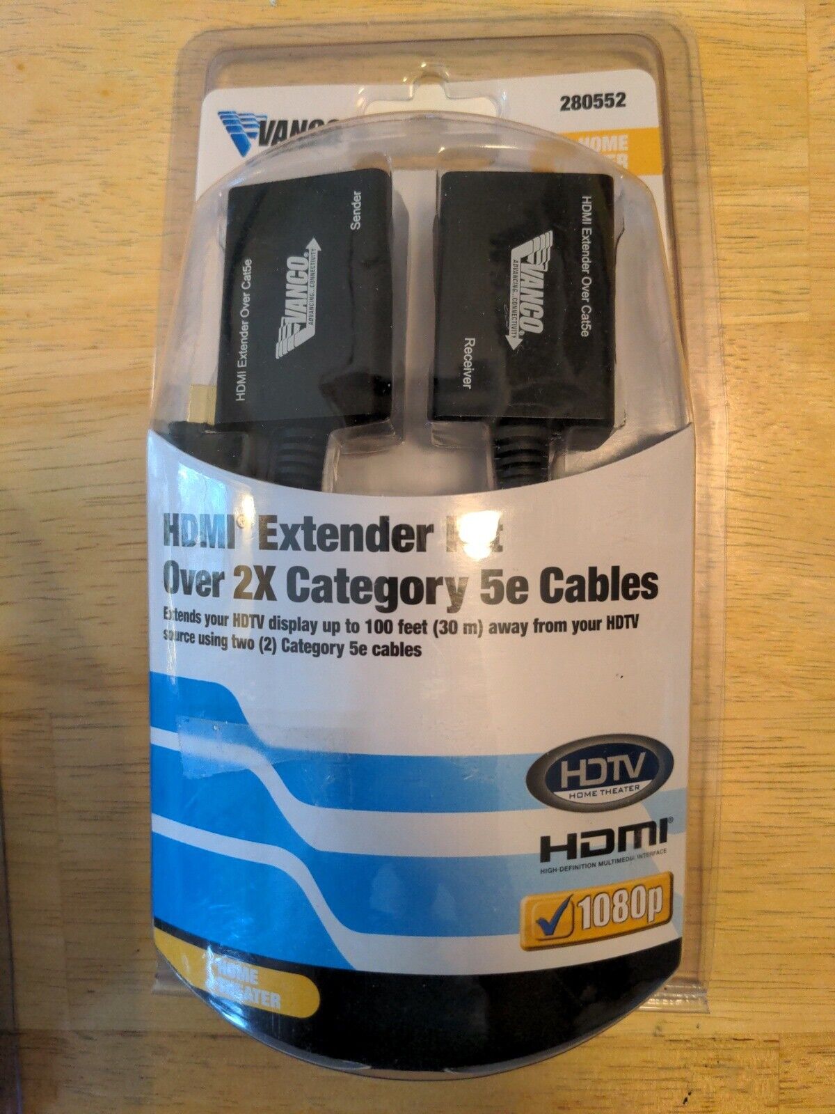 Vanco HDMI Extender Kit Over 2X Category 5e Cables NEW IN PACKAGE Part # 280552