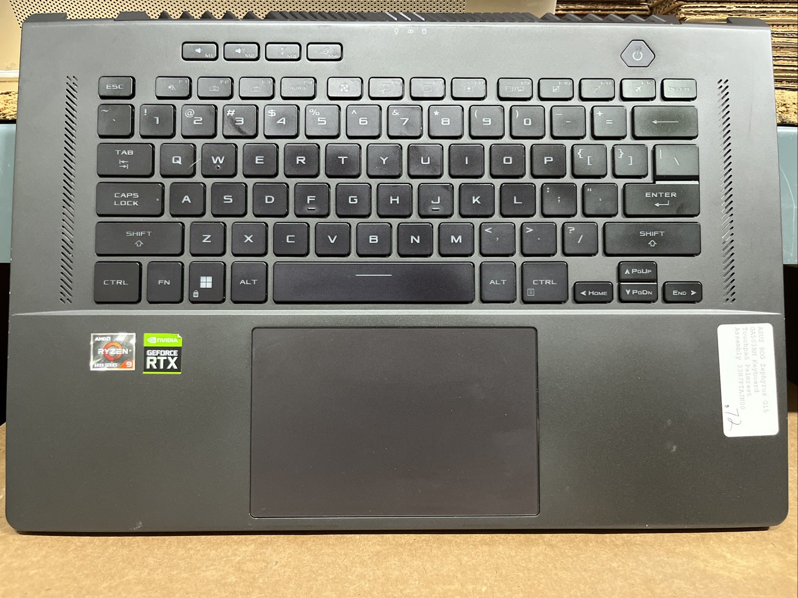 ASUS 33NJPTAJN00 OEM TOP COVER W/ Keyboard and Touchpad - ROG GA503RM-G15