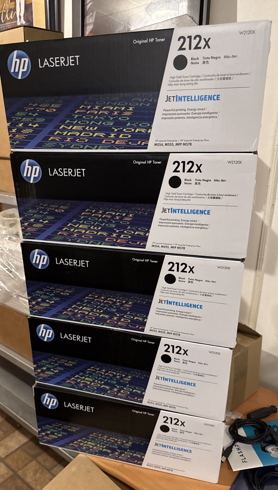 HP 212X Black  W2120X | Original HP Toner Cartridge – High Yield LOT OF  5 Toner