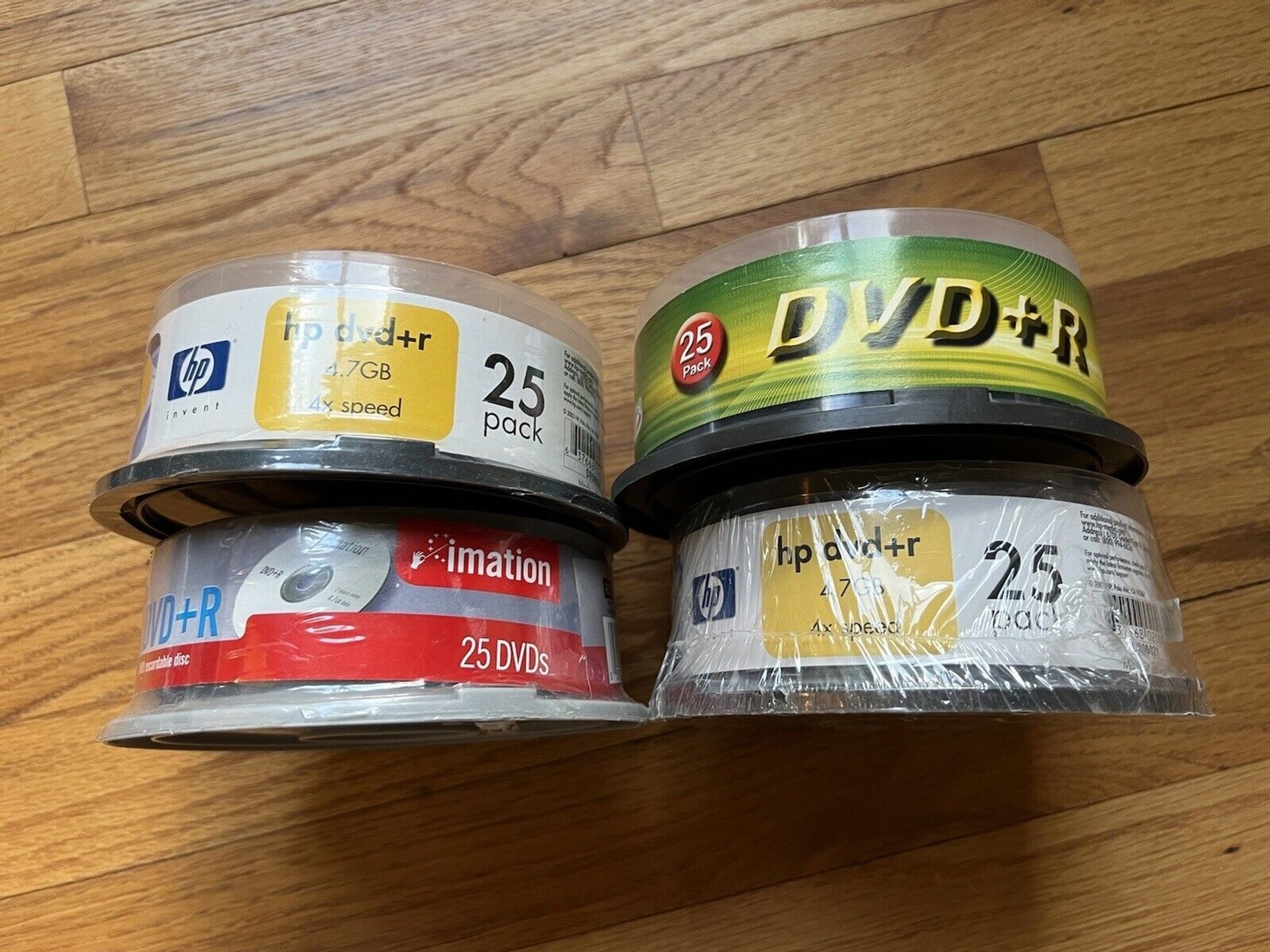 99 DVD+R 4x 4.7GB Recordable Media Discs — 4 Packs New Old Stock NOS