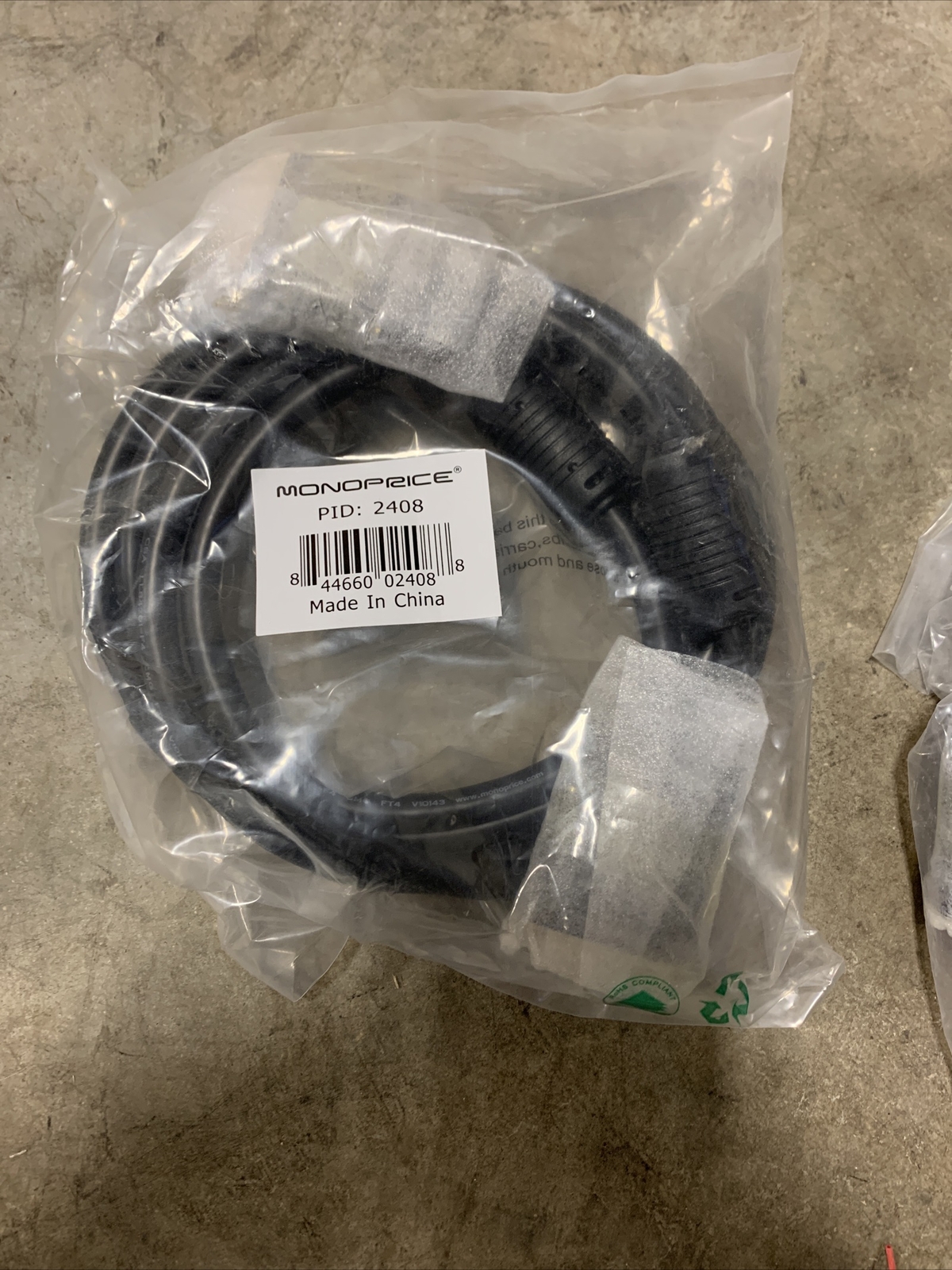 Monoprice 6ft 28AWG CL2 Dual Link DVI-D Cable - Black