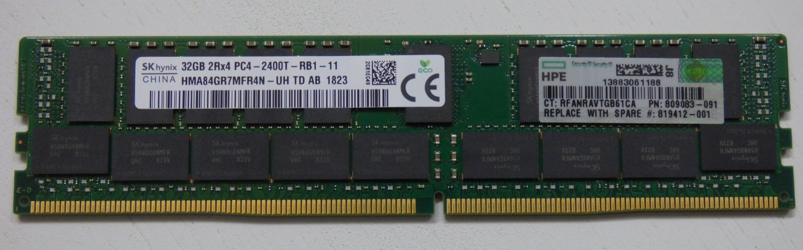 SK Hynix 32GB 2Rx4 PC4-2400T DDR4 ECC REG Server RAM HMA84GR7MFR4N-UH Multi-Qty