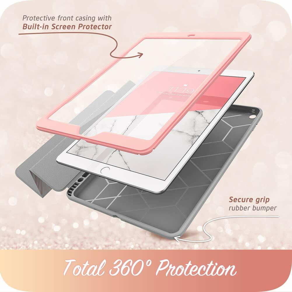 iPad 7th Gen 2019 10.2" i-Blason Trifold Stand Case Cover with Screen Protector