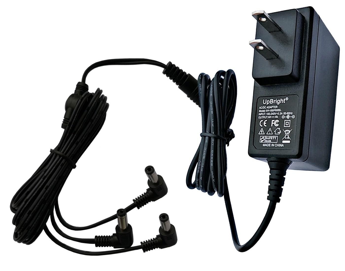 9V 1A AC/DC Adapter For Guitar Effect Pedal 3 way Daisy Chain Power Supply Cable