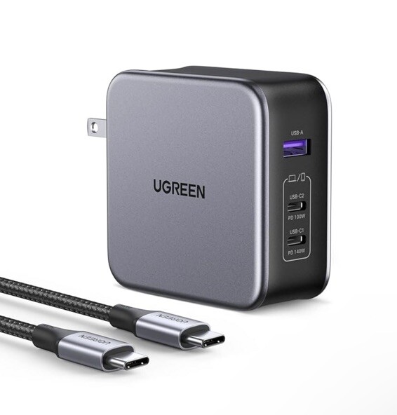UGREEN 140W USB C Charger, Mac Book Pro Charger Nexode PD3.1 PPS 3-Port