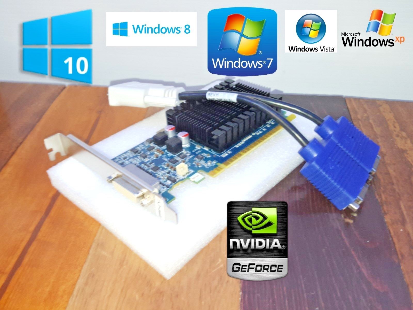 HP Compaq Elite 8100 8200 8300 TOWER DUAL VGA 1GB GRAPHICS VIDEO CARD 