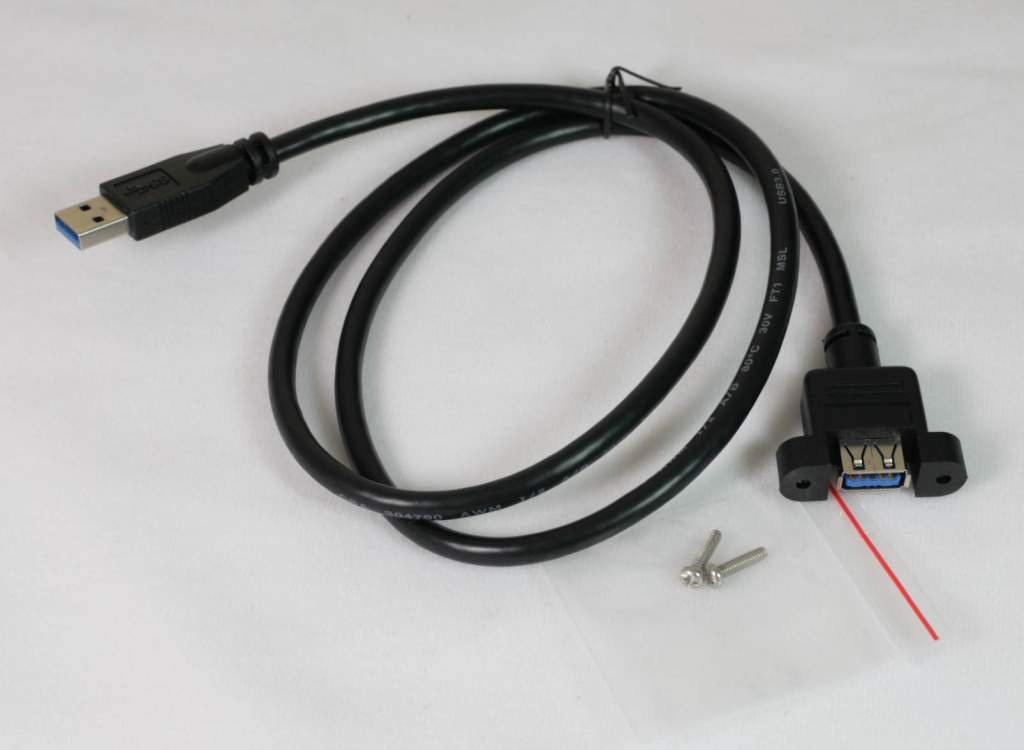 USB 3.0 Panel Mount Cable Single Port Bulkhead Cable Male-Female 3Ft