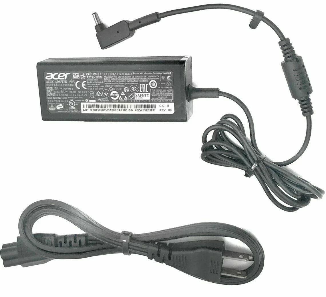 Genuine Acer AC Power Adapter 19V 2.37A 45W Aspire Laptop Charger PA-1450-26