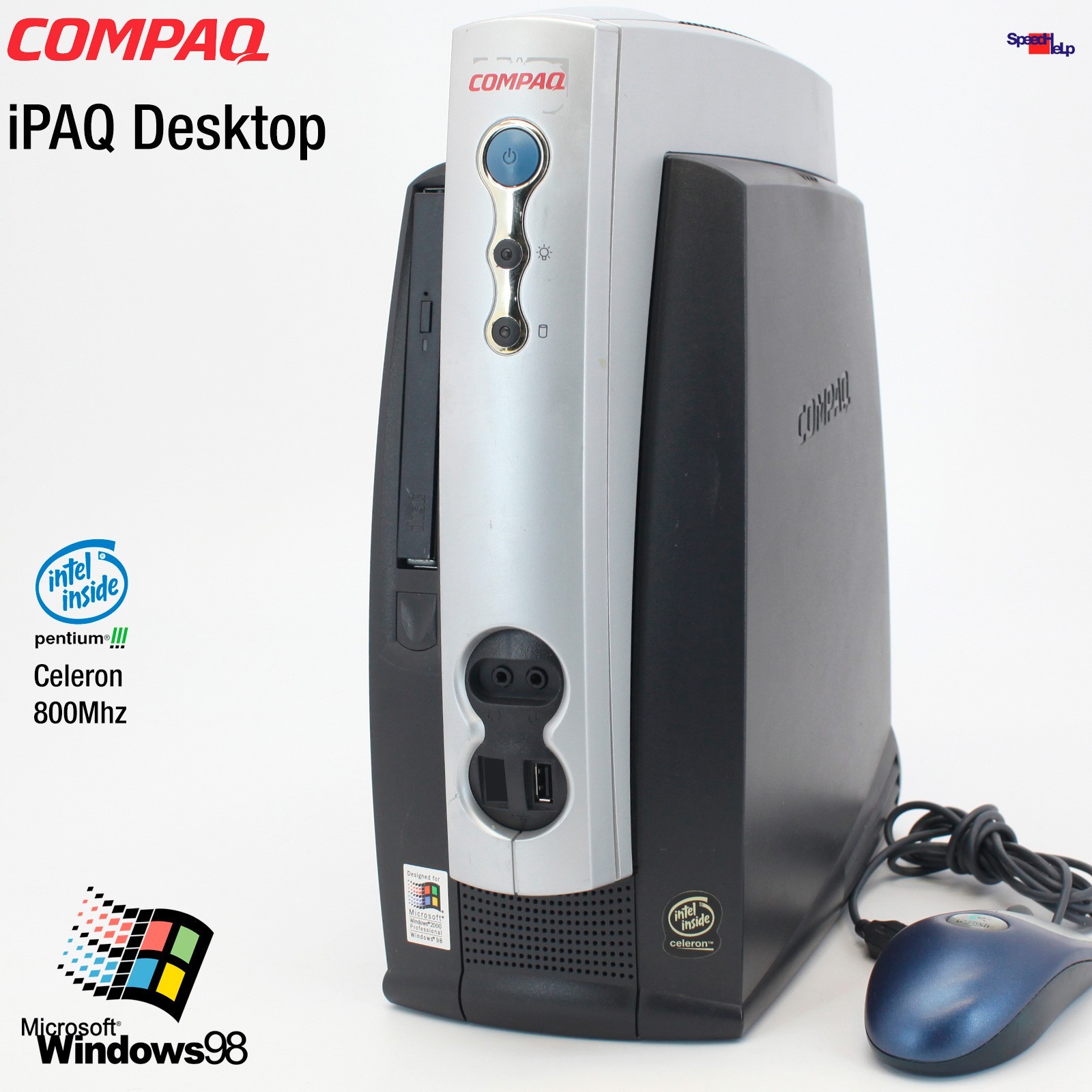 Compaq iPAQ Desktop Computer Celeron 800MHz Windows 98 LAN 20GB 128MB Pentium 3