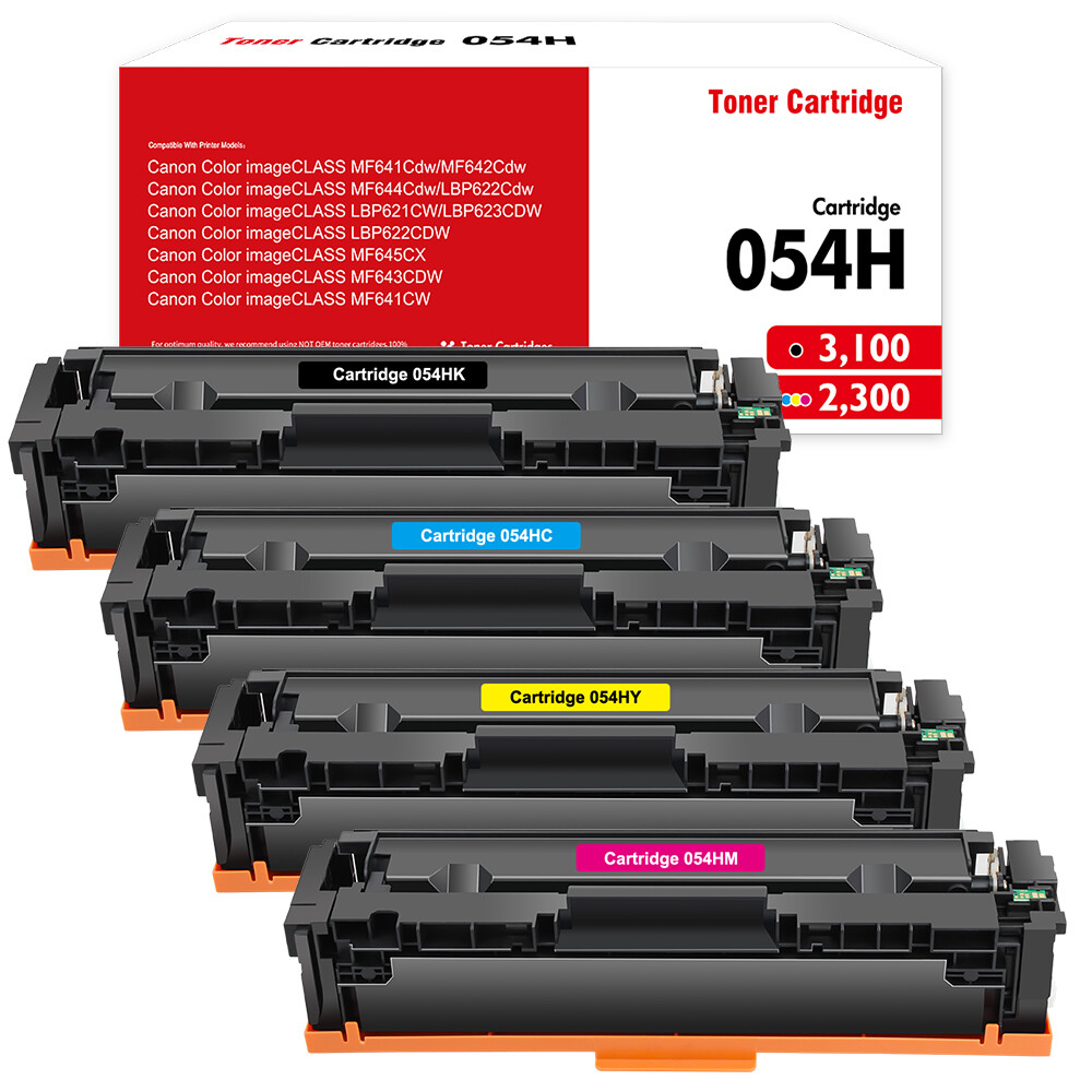 4x 054H XL Toner Cartridge for Canon CRG 054 MF641cw MF642cdw MF644cdw LBP622cdw