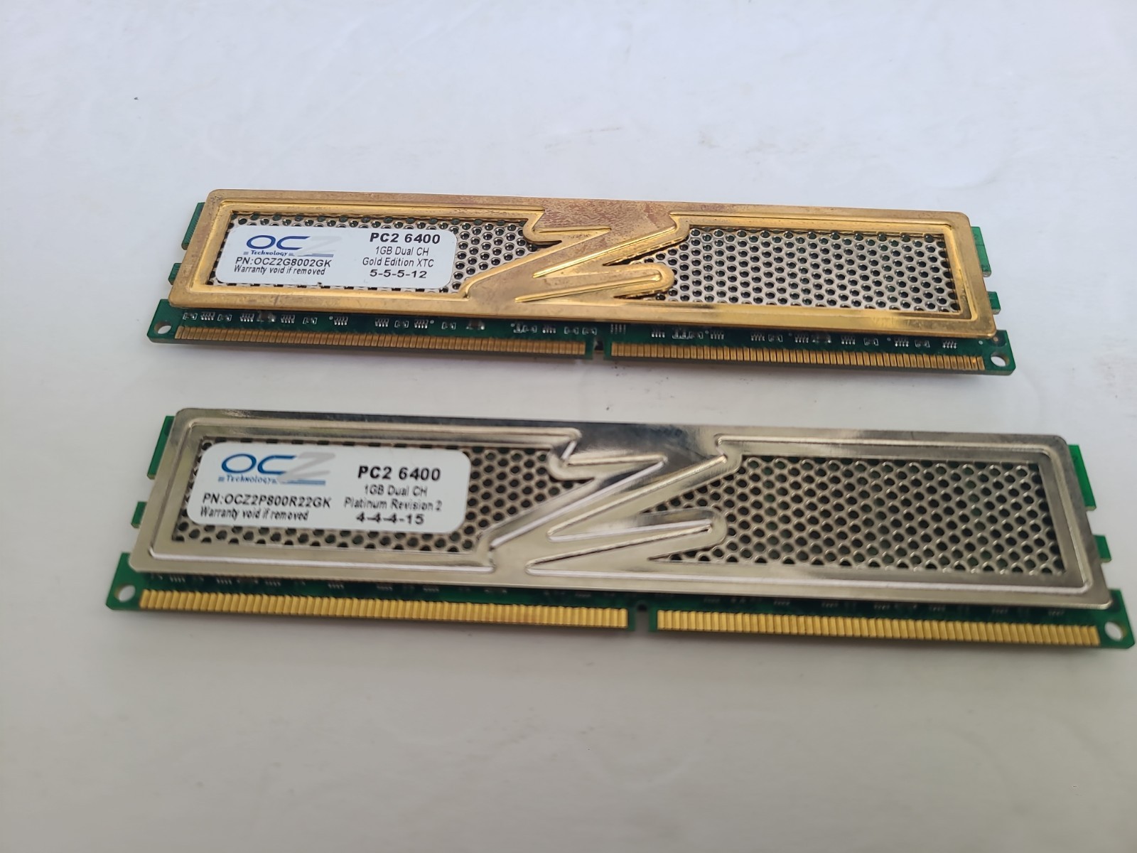 OCZ 2GB RAM (2x1GB)  - PC 6400 Gold Edition XTC OCZ2G8002GK Dual CH     1D